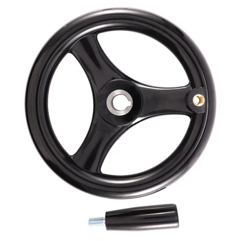 

1Pcs Black Milling Machine Lathe CNC 3D Printer Spoked Hand Wheel Round Bakelite Three Handwheel 200mm