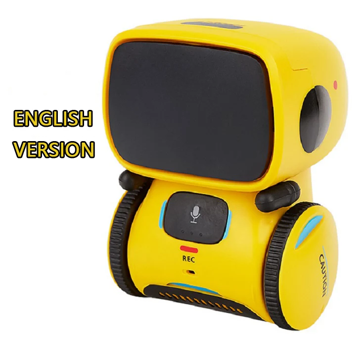 yellow Cute Dancing Smart Robot Programming Interactive Action Figure Intelligent Robotica Toy Robot Gesture For Kids Birthday Present - Color: yellow