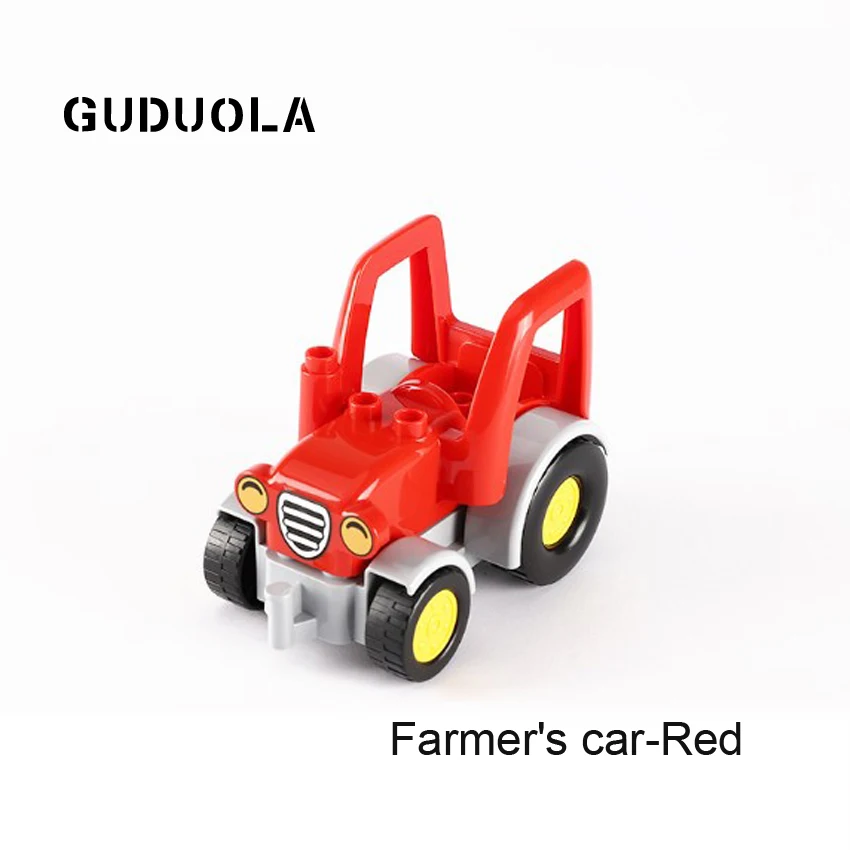 Parque de Diversões Bloco de Construção para Crianças Guduola Grandes Tijolos Agricultor Carro Acessório Janela Casa Playmobil Brinquedos Duplo 4 Cheap Blocos de empilhar