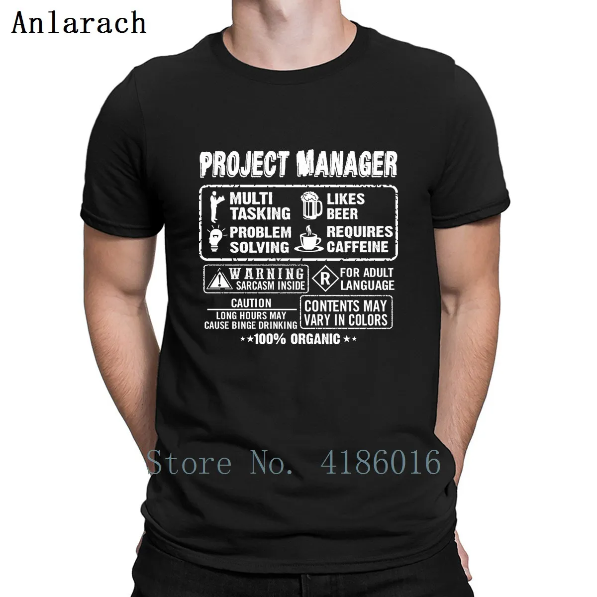 Футболка Project Manager Mana интересная футболка большого размера дизайнерская крутая
