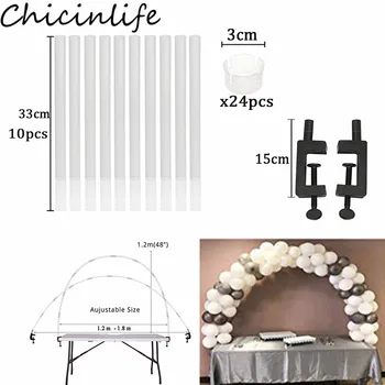 

Chicinlife 1Set Table Balloon Arch Kit Wedding Birthday Party Balloons Backdrop Arch Frame Column Clamp Festival Decor Supplies