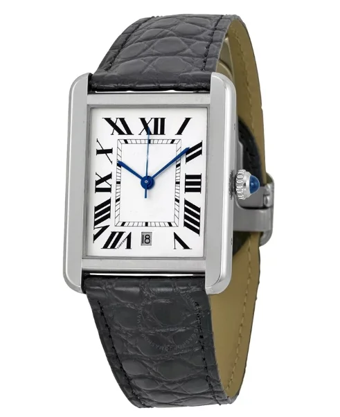 

Luxury Brand New Quartz Men Women Gold Silver White dial Black Leather Watch Sapphire Stainless Steel Watch AAA+