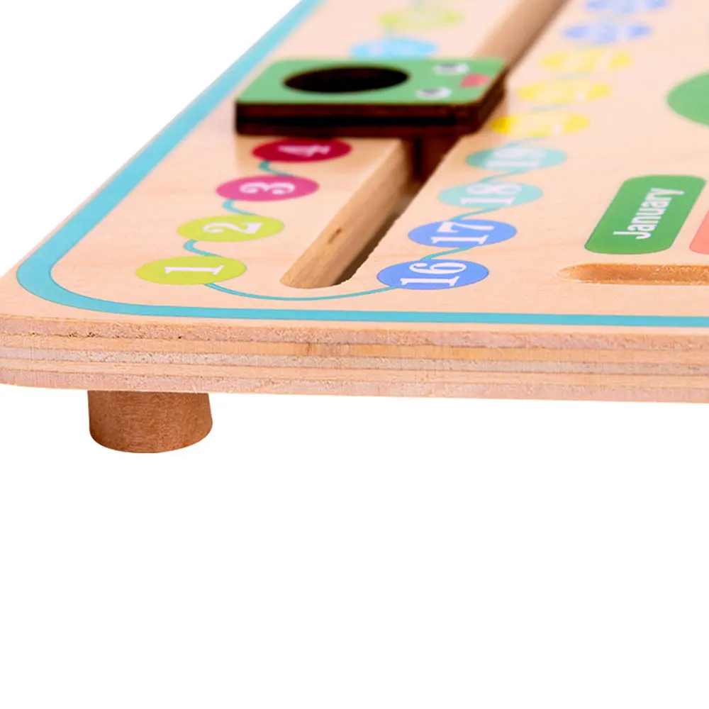  Wooden Montessori Toys Baby Weather Season Calendar Clock Time Cognition Preschool Education Teachi - 4000179776434
