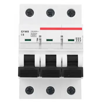 

3P AC MCB mini circuit breaker GYM9-C65 400V 6A 10A 20A High Quality Circuit residual breaker Miniature Circuit Breaker