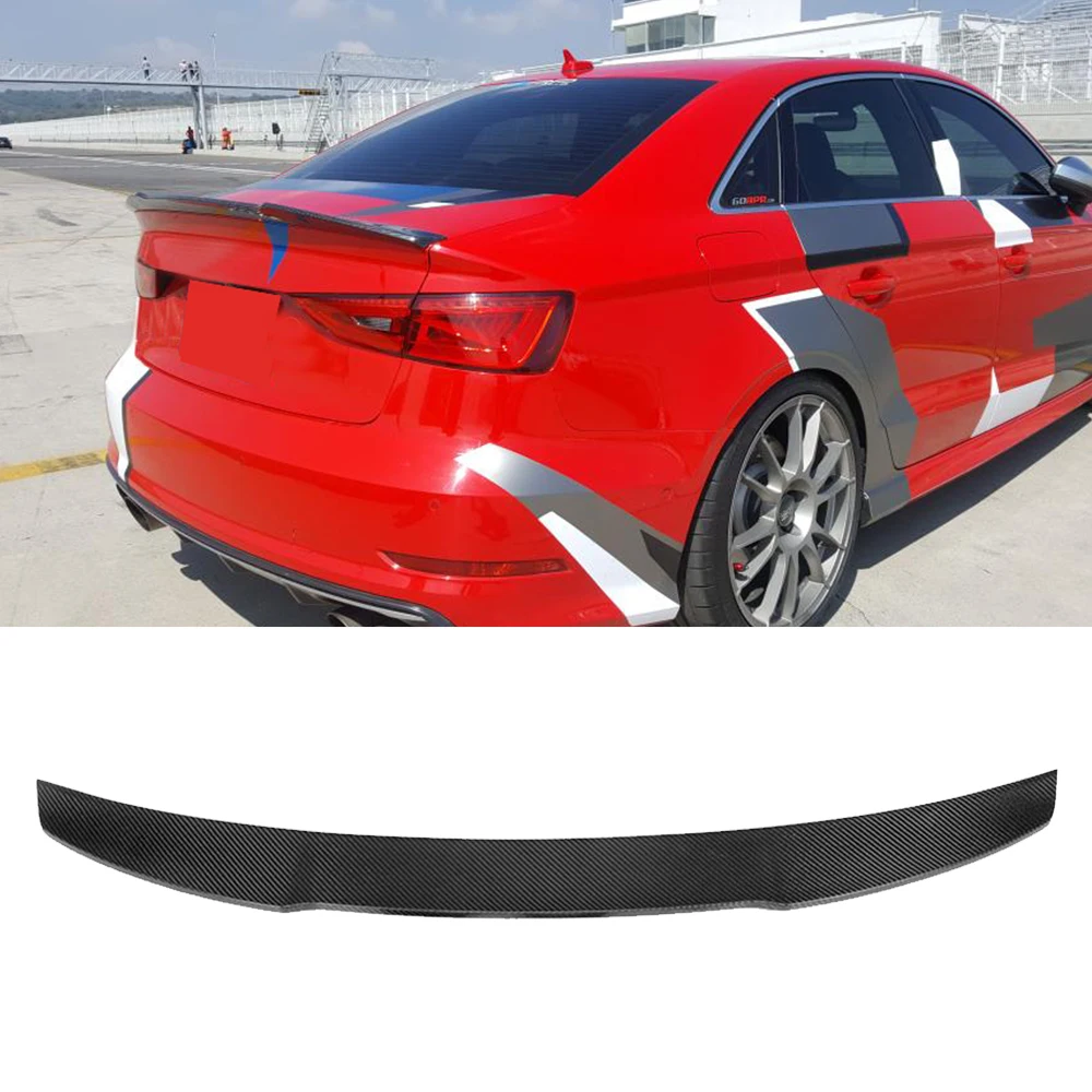 Карбоновый автомобильный спойлер на задний багажник крыло для Audi A3 S3 8V Sedan 2014 2019
