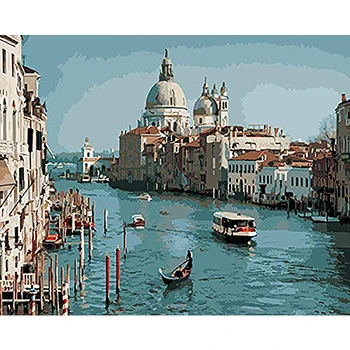 

Painting By Number Castle Landscape Drawing On Canvas HandPainted Painting Art Gift DIY Pictures By Number Kits Home Decor