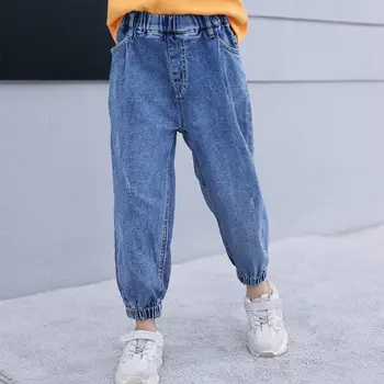 

Casual Girls Denim High Waist Loose Pants Children Loose Pencil Jeans Kids Cargo Jeans Pants for Girls Clothes Stylish Trousers