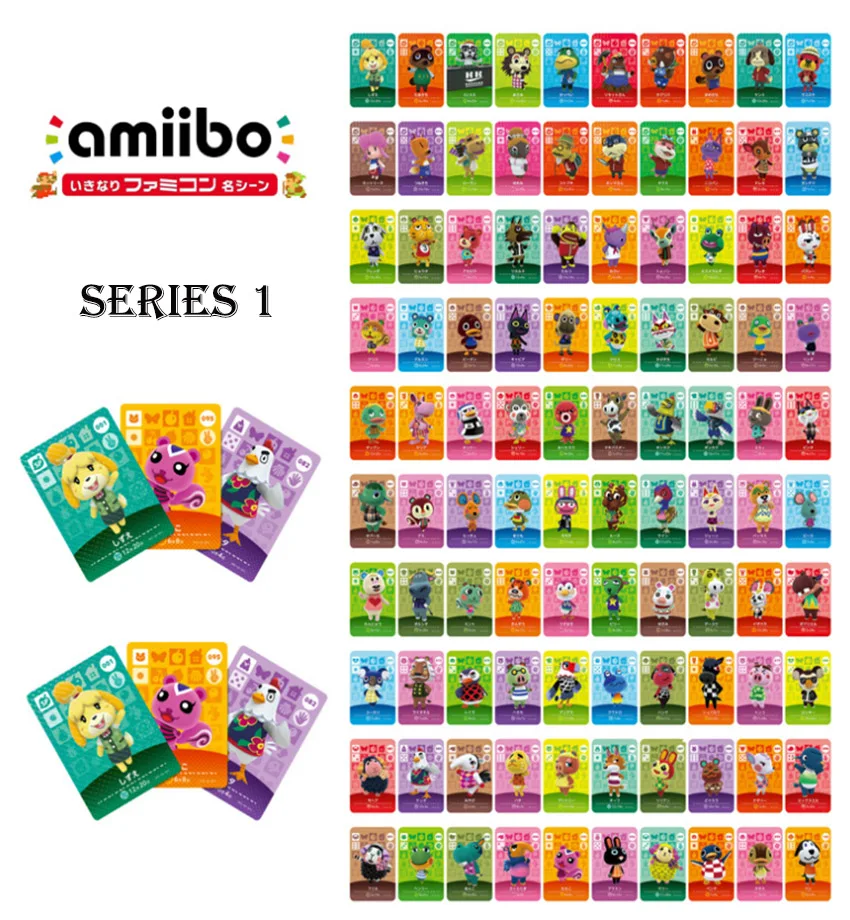 

Animal Crossing Card Amiibo Card Work for NS Games Series 1-4 Villager card(001 to 400) Touring car card001-050
