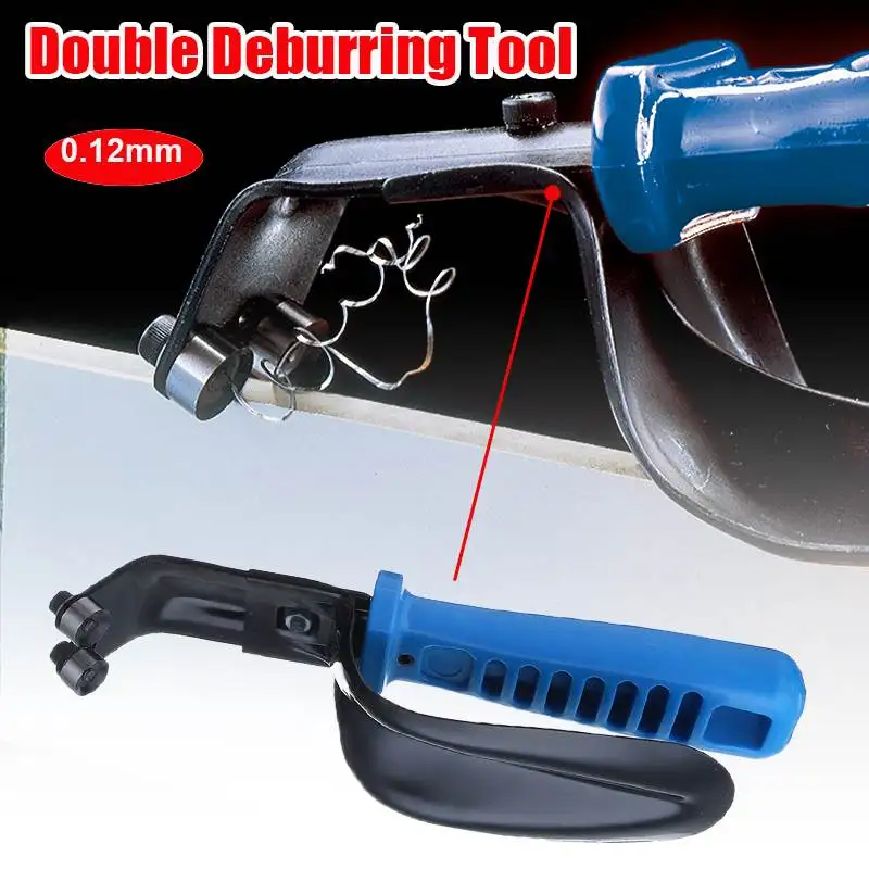

Handheld Portable Double Sheet Metal Deburring Tool with Guard 1-12mm Cutting Professional Burr Trimming Cutter Blade