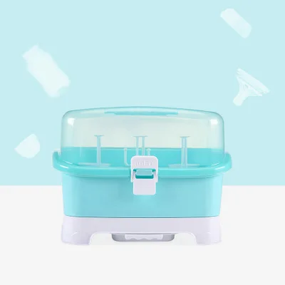 

Portable BABY'S Feeding Bottle Storage Box-Hand Bottle Drying Rack Plastic Baby Tableware Milk Box