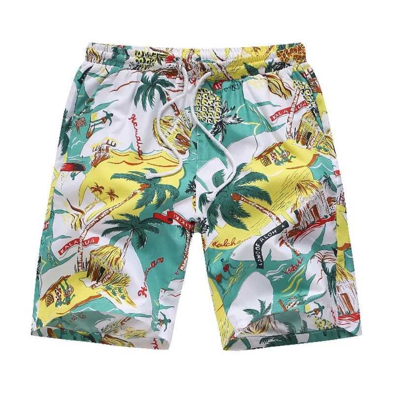 

2020 Newest Shorts Mens Beach Hawaii Trousers Men Swimwear Plus Size Summer Hot Selling Males Surffing Knee-length Comfortable