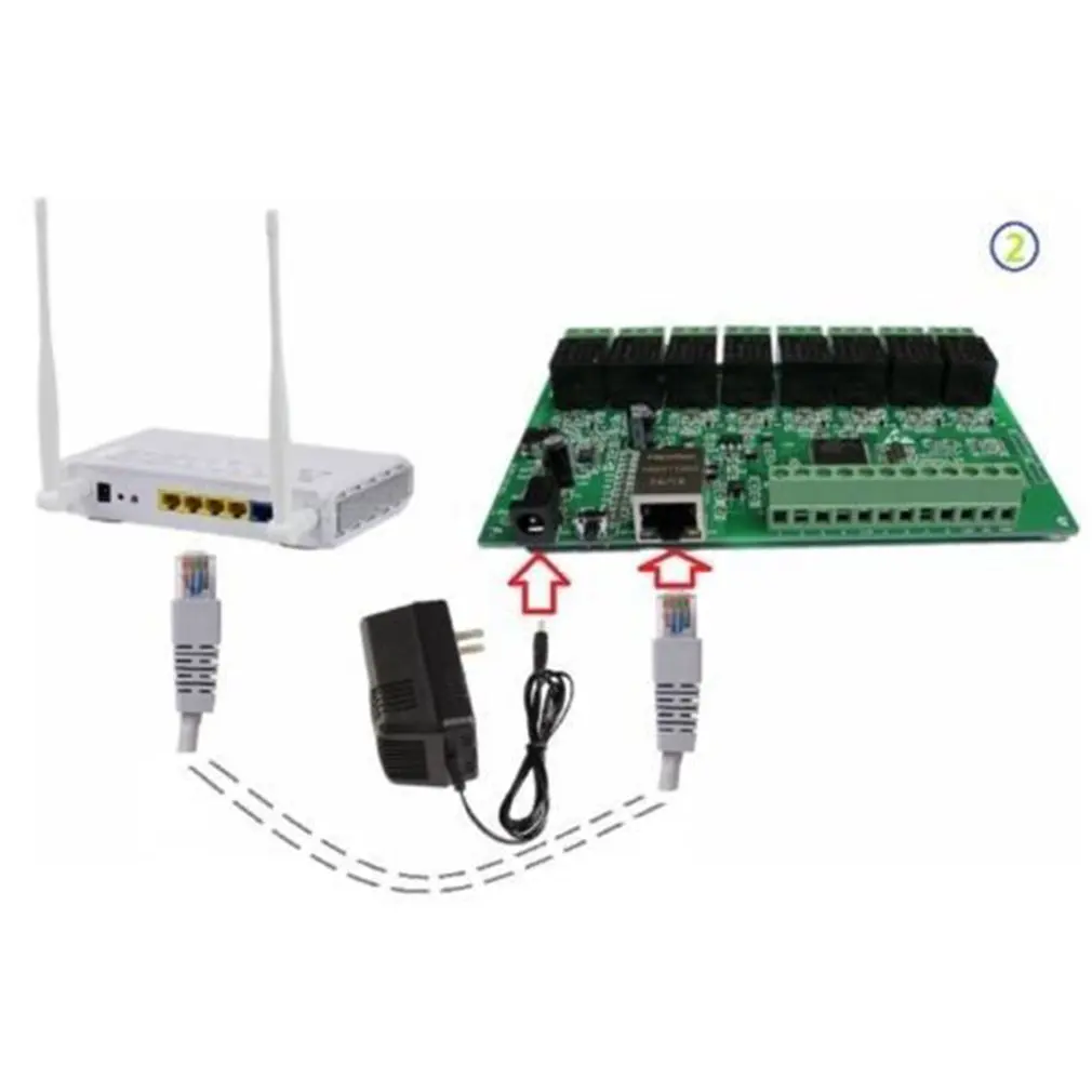 8 Way IO 8 канальный сетевой релейный веб-релейный двойной контроль Ethernet TCP Modbus