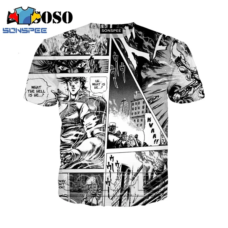 Аниме 3d печать футболка joJo для мужчин женщин homme необычный Adventur модная футболка футболки с забавным принтом Забавные Рубашки homme футболка A04 - Цвет: 15