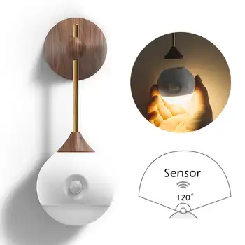 

Casahorra Mini Wall Lamp with Stand, Night Light, Auto On-Off, Motion Sensor, 20 hours, Baby Bathroom, Garage