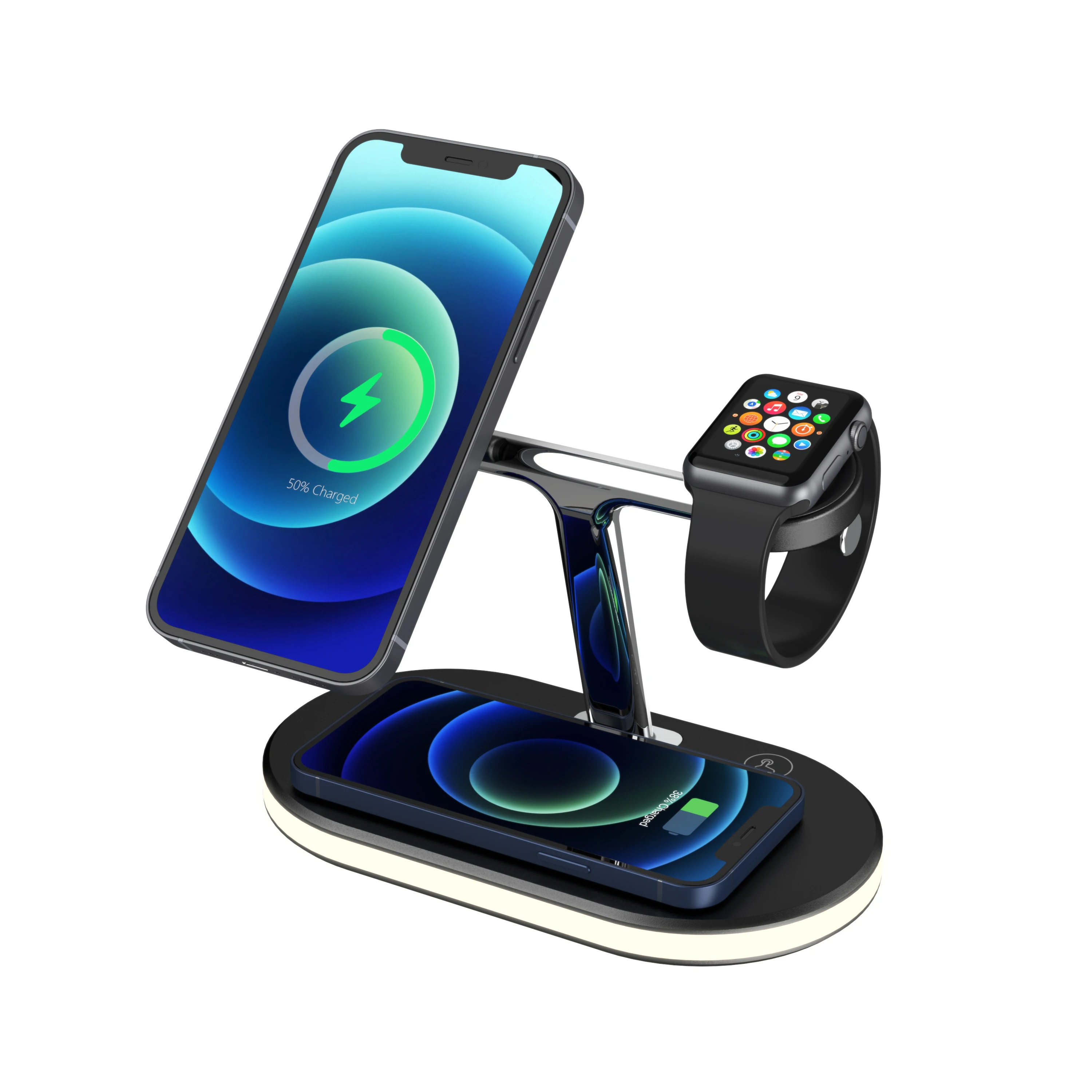 Timess Qi Wireless Charger, Charging Station For Iphone 13/12 Mini/11 X