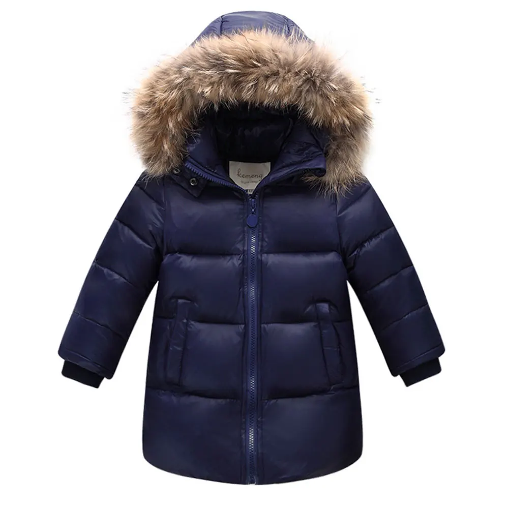 

Boys Down Jacket White Duck Down Coats Children's Thicken Fur Hood Winter Clothing Kids Warm Parka Outerwear Snow Jacket
