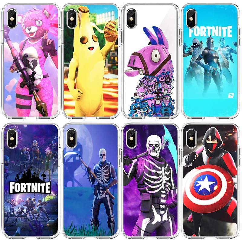 Fortnite-funda de teléfono para Iphone 11 Pro Max 7 8 6 S Plus12 Pro Max Mini Fortress Night, funda de teléfono con dibujos animados, regalo