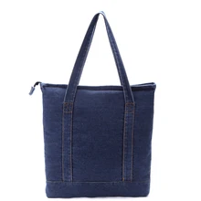 Утолщенная джинсовая зеленая сумка для покупок, сумка на плечо, Студенческая сумка, Классическая джинсовая синяя Холщовая Сумка