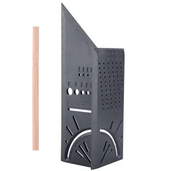 

Multifunctionele Plein 45/90 Graden Gauge Hoek Liniaal Meten Houtbewerking Tool Measuring Tool Ruler