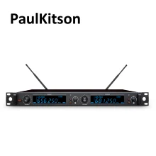 Paulkitson EU9200 prawdziwa różnorodność cyfrowy bezprzewodowy system mikrofonowy profesjonalne wykonanie mikrofon UHF podwójny kanał MIC tanie tanio Mikrofon ręczny Mikrofon dynamiczny Mikrofon do karaoke Zestawy z wieloma mikrofonami CN (pochodzenie) Hiperkardioidalna