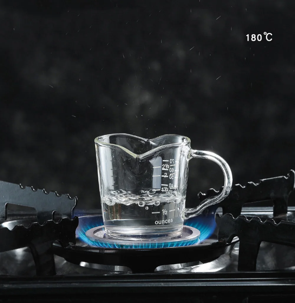 Термостойкое стекло мерный стаканчик для эспрессо кофе с двойным ртом унция чашка 70 мл маленькая чашка для молока XY021