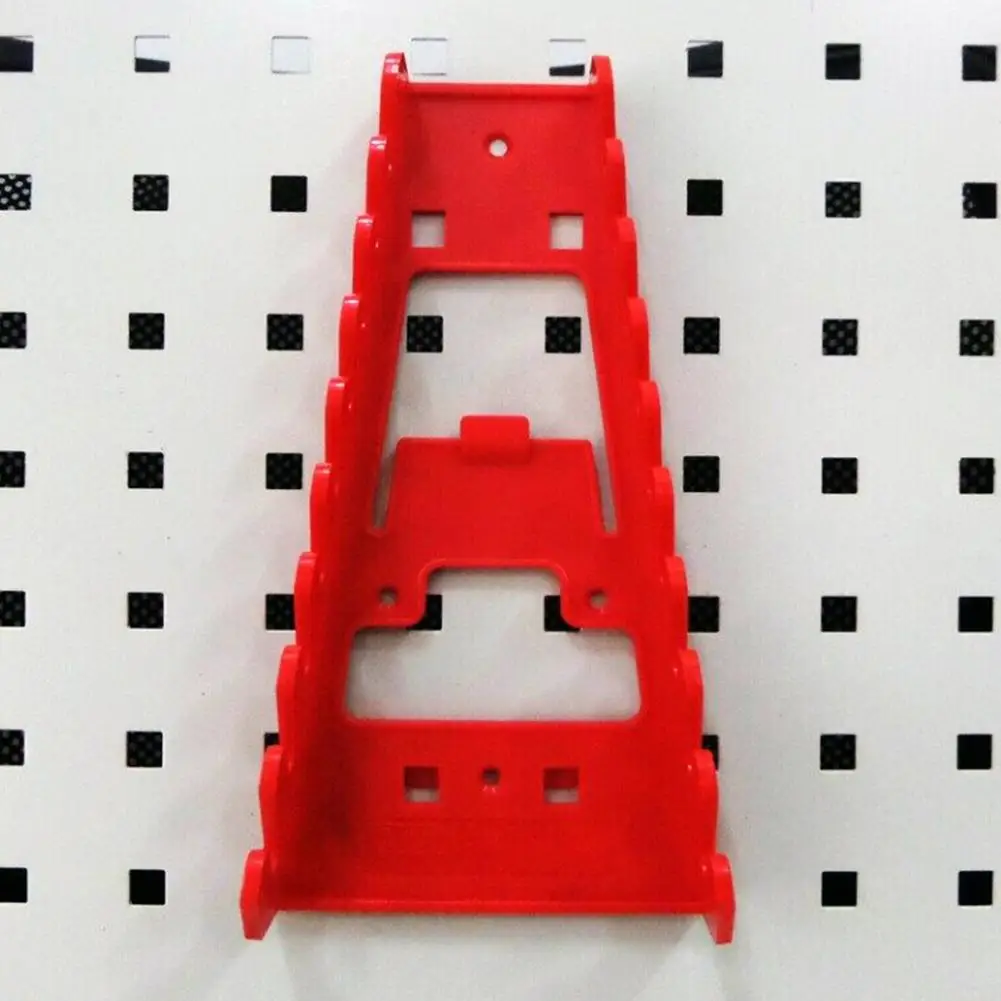 Red Wrench Spanner Tool Organizer Sorter Holder Wall Mounted Tool Storage Tray Socket Storage Rack Plastic Tools Manager best tool chest