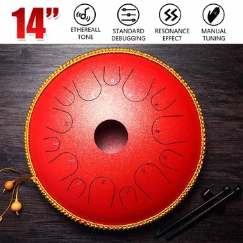 

14inch Drums Upgraded Professional 14 Notes Handpan Brass Handrum+ Carrying Bag Hand Drum Percussion Musical Instruments Gifts