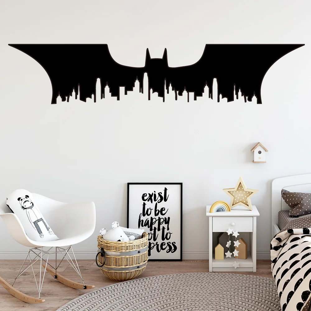 Виниловая настенная наклейка с Бэтменом Нью Йорка для детских комнат аксессуары