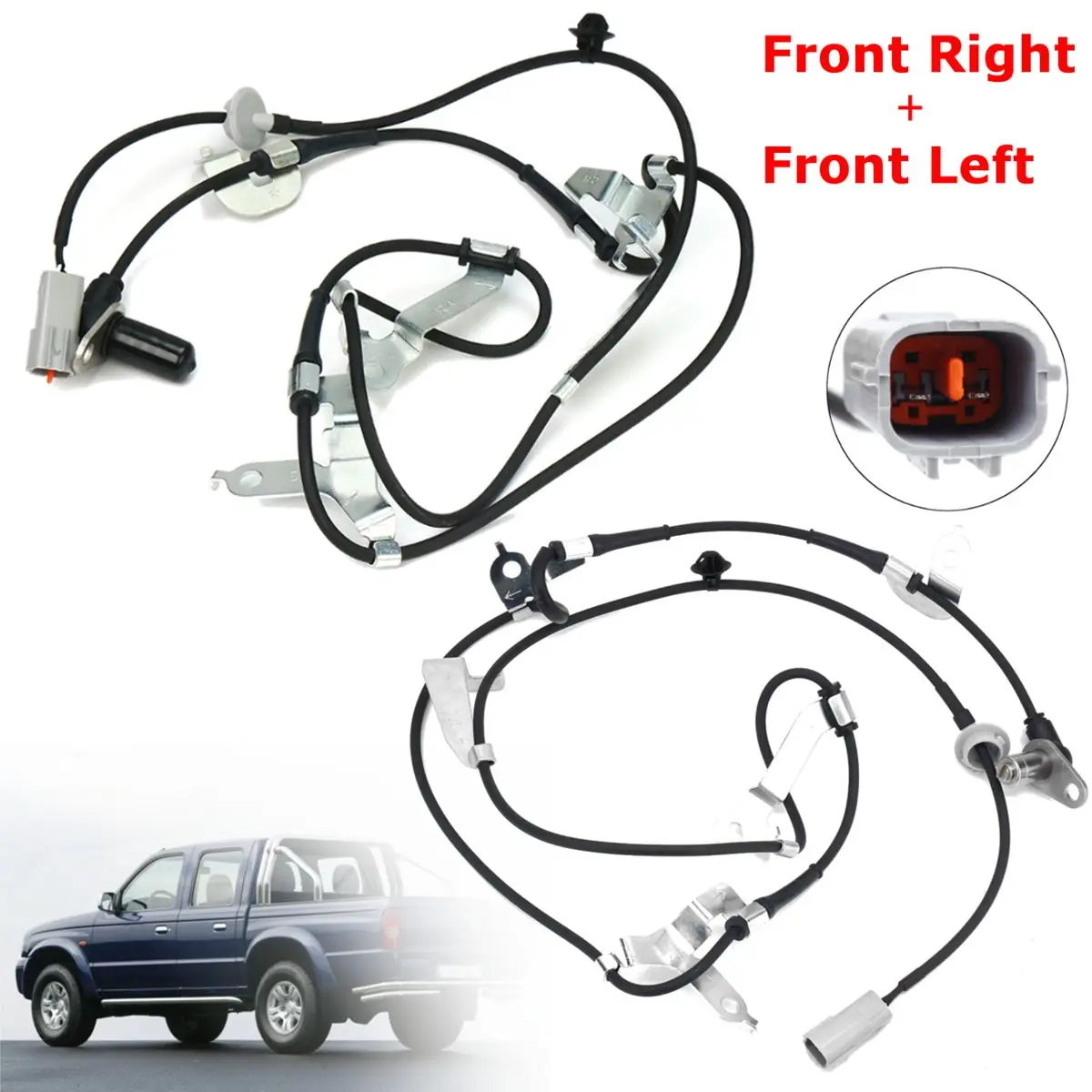 

2 Pins Front Left Right Wheel ABS Speed Sensor MF412012365 MF41231236 For Mazda B Series /Ford Ranger 1999-2007