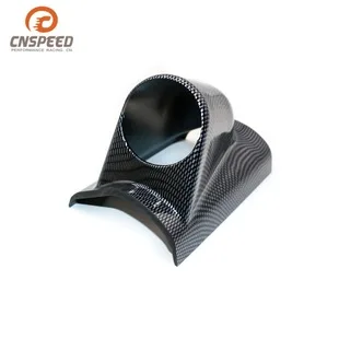 2-Inch 52mm Modified Instrument Stand Carbon Fiber Left Hand Drive 3-hole Dashboard Cover