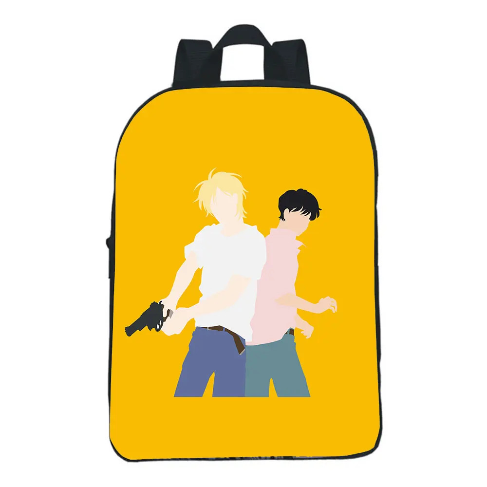 12 Inch Anime BANANA FISH Rucksack Cosplay School Bag Laptop Backpack Unisex Travel Backpack Single layer package.Support custom