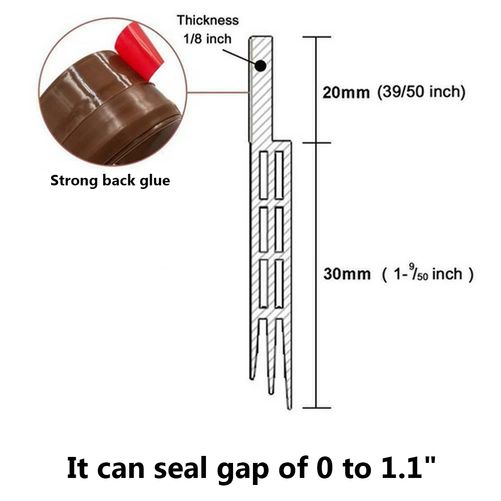 1PC Self Adhesive Silicone Door Bottom Window Tape Sealing Strip Draught Excluder Weatherstriping Sound Insulation Wind Stopper
