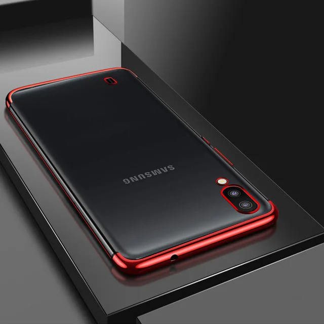 Чехол на samsung Galaxy A50 A70 A10 A20 A20e A40 A40S A80 A90 чехол Роскошный мягкий силиконовый чехол Чехол для мобильного телефона Galaxy M10 M20 M30 A5 крышка - Цвет: red