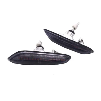 

2X Lens Dynamic Flowing LED Turn Signal Side Marker Light Blinker Lamp For BMW 1er E82 E87 E88 3er E90 E91 E92 E93