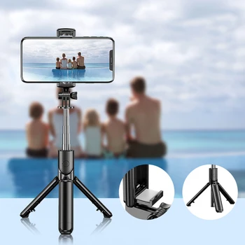 

3 in 1 wireless Bluetooth selfie stick handheld monopod foldable tripod with shutter remote control For smart phone