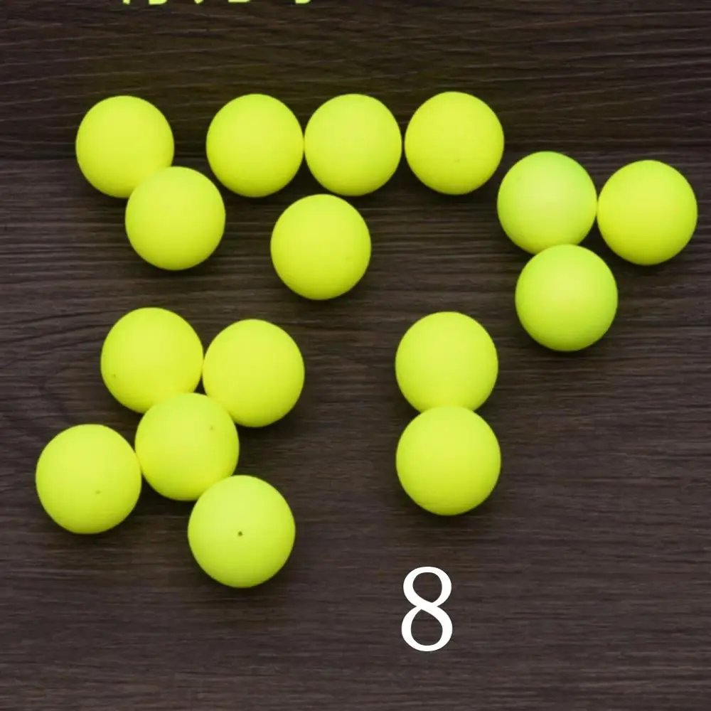 yellow 8 100pcs 5 Size Fishing Float Ball EPS Foam Ball Striking Beans Fishing Circular Float Ball Float Globular Buoy for Fishing - Color: yellow 8