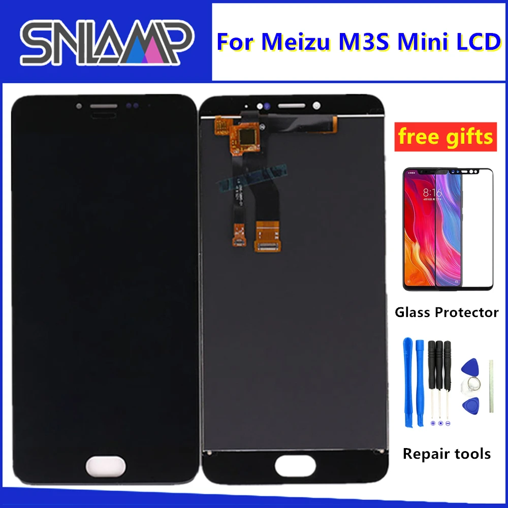 Оригинальный олеофобное покрытие ЖК-дисплей для Meizu M3S Meilan 3S 10 сенсорный экран