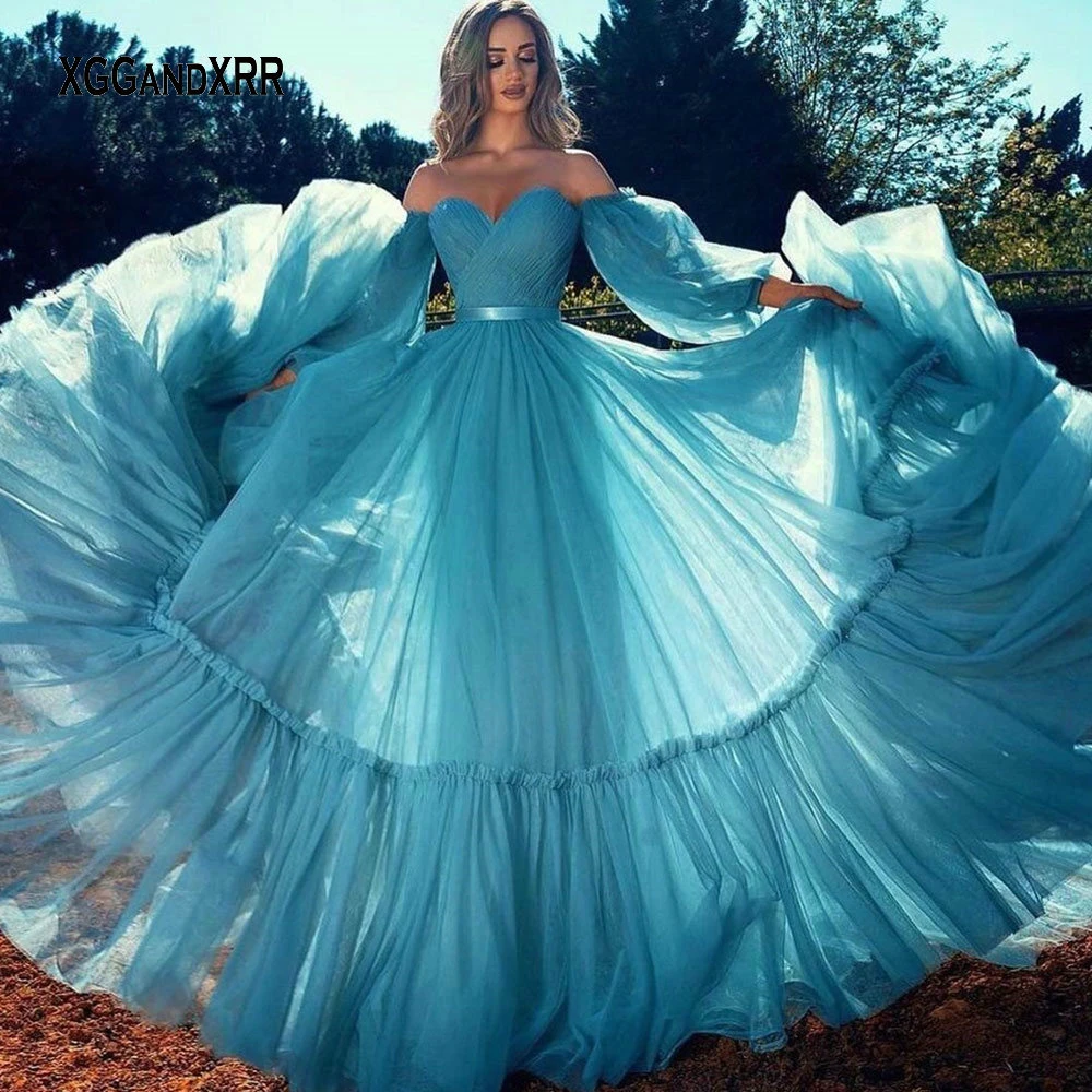 long puffy homecoming dresses