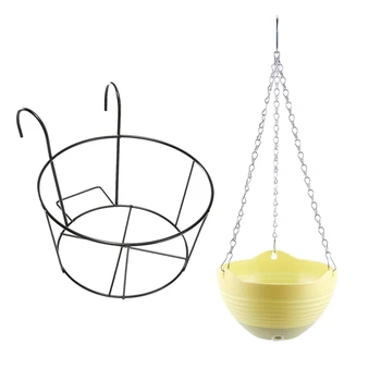 

6Pcs Hanging Sown Baskets Indoor / Outdoor Hanging Pots Plant Holding Hooks Hooks - Mixed Color with Metal Iron Flower Pot Hangi