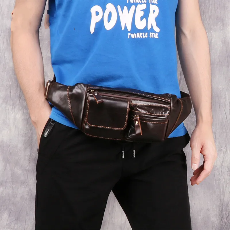 

Waist Pack Leather Waist Bum Bag 870 Men Fanny Pack Leather Bauchtasche Herren Heuptas Heren Kidney Bag