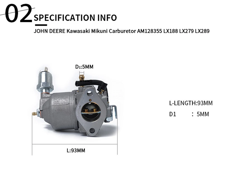 Карбюратор Carb для John Deere Kawasaki Mikuni AM128355 LX188 LX279 LX289 двигатель газонокосилки