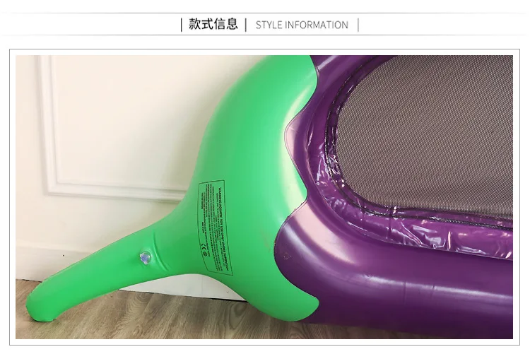 250*105cm Inflatable Giant Eggplant Pool Float Mattress Sunbathe Bed Swimming Ring Circle Beach Mat Water Party Toys Kids Adults