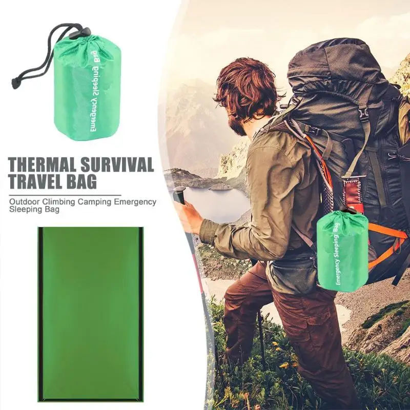 Emergency Sleeping Bag Emergency First Aid Sleeping Bag Film Tent For Outdoor Camping and Hiking Sun Protection Survival Travel