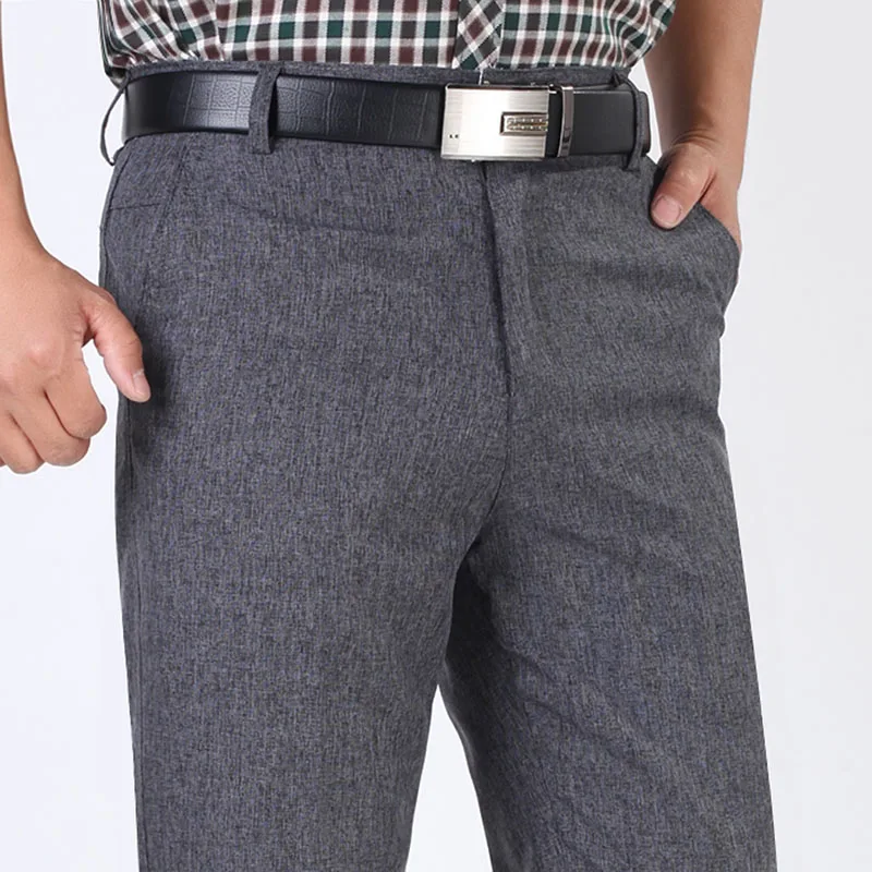 Мужские классические длинные штаны в деловом стиле, весна-осень, большие размеры, повседневные, свободные, тонкие, дышащие, 10 цветов, мешковатые брюки для мужчин, размер 30-40 - Цвет: 3605