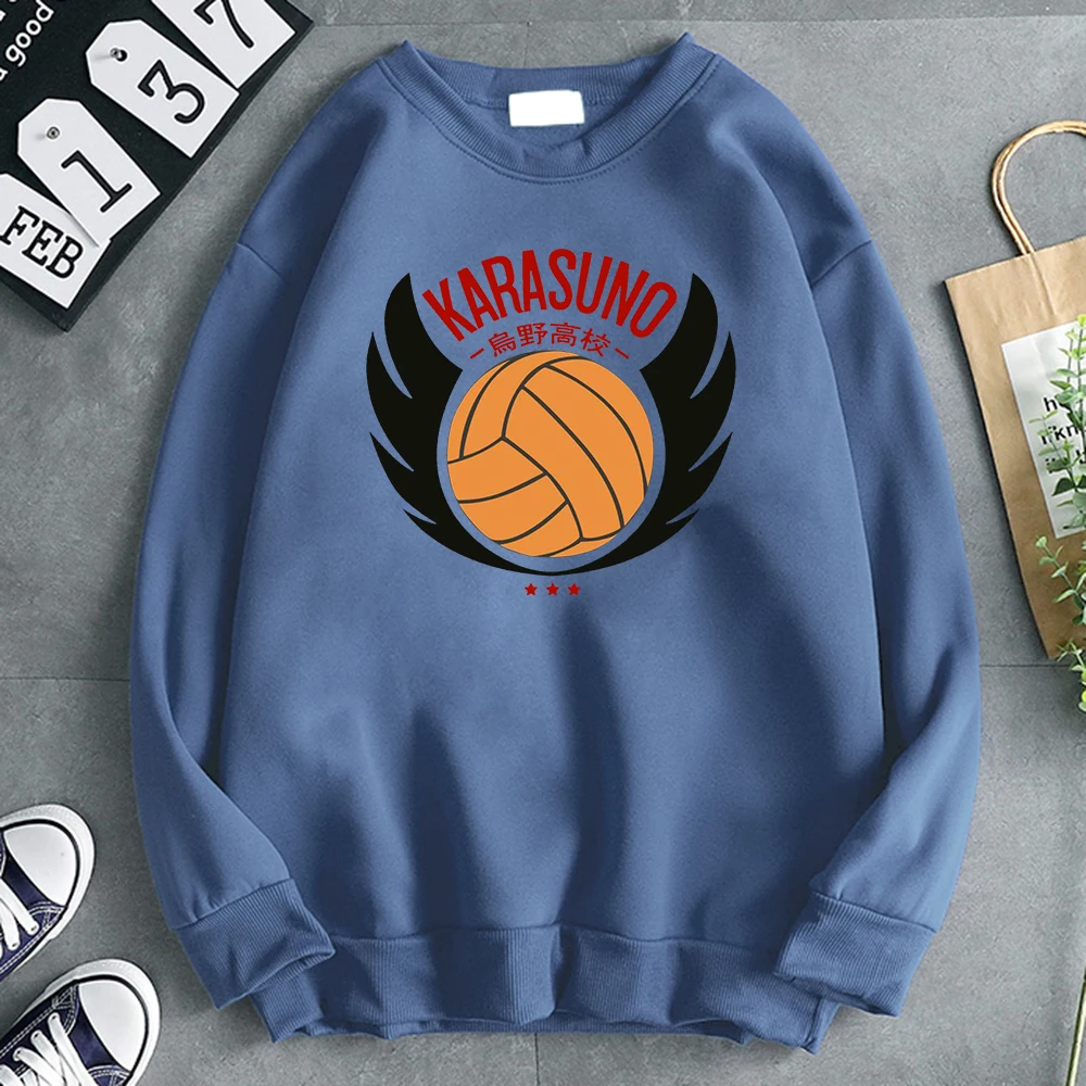 

Karasuno Haikyuu Print Hoodies Man O Neck Long Sleeve Fleece Sweatshirt Hoody Harajuku Vintage Anime Hooded Streetwear Top Mens