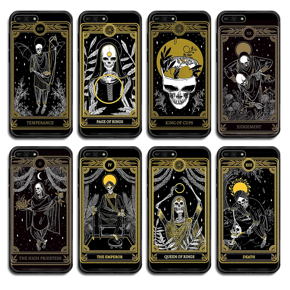 Death Tarot Terror Card Demon Pretty Bumper Black Phone Case Cover Hull 