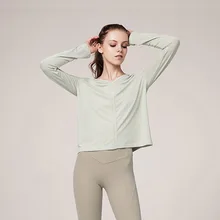SALSPOR, однотонные женские спортивные рубашки с длинным рукавом, быстросохнущая одежда для фитнеса, Женский двусторонний топ для бега, занятий йогой