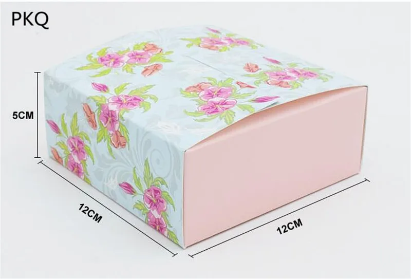 

20pcs Beautiful Flower Gift Paper Box Birthday Wedding Party Kraft Paper Box Cake Packaging Candy Cookies Moon cake Box12*12*5cm