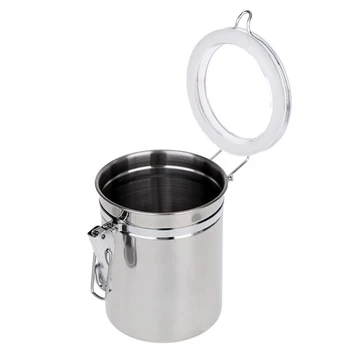 

4pcs Stainless Steel Canister Spice Storage Jar Set Kitchen Cans Pots Organizer