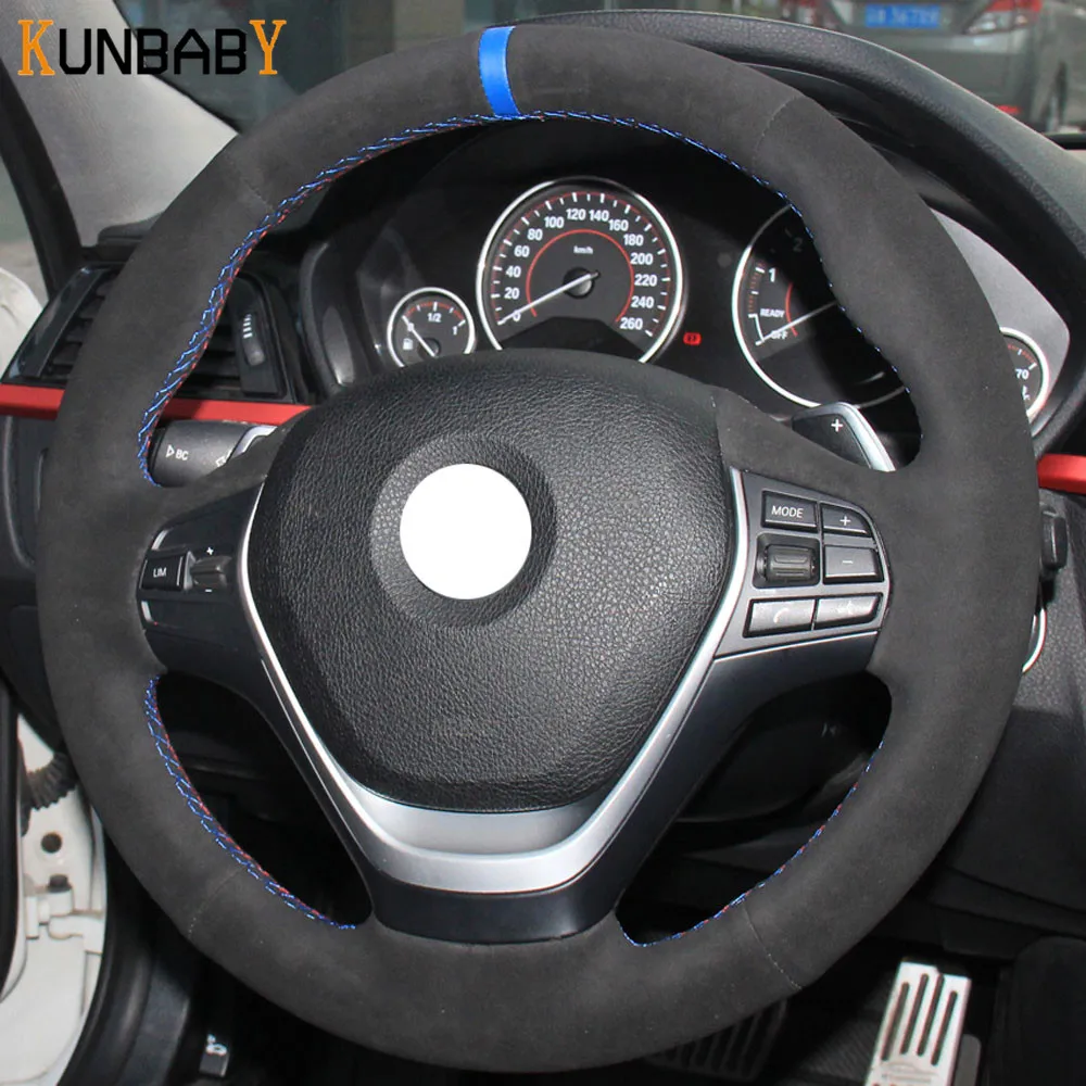 Чехол рулевого колеса автомобиля KUNBABY для BMW 316i 320i 328i 320d F20 F45 F30 F31 F34 F32 F33 F36|Чехлы на